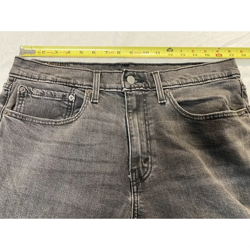 Levi's 514 Straight Fit Jeans Mens 34x30 Gray Wash Denim Stretch